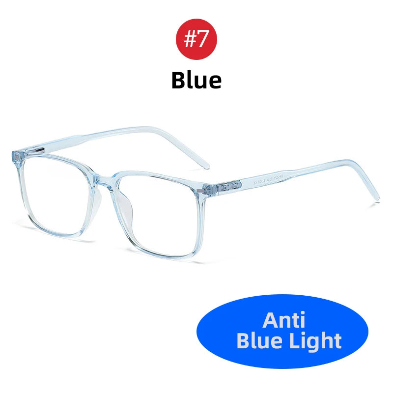 VIVIBEE 2026 Square Blue light Blocking Glasses Men TR90 Light Frame Anti Blue Ray Eyeglasses Women Classic Computer Eyewear