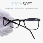 VIVIBEE 2026 Square Blue light Blocking Glasses Men TR90 Light Frame Anti Blue Ray Eyeglasses Women Classic Computer Eyewear